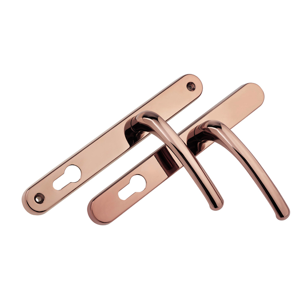 Balmoral Door Handle 92mm Centre - Hardex Rose